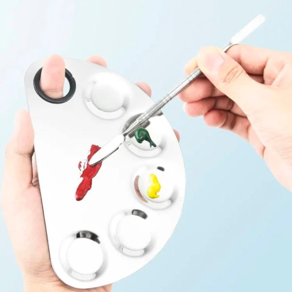 Stainless Steel Makeup Mixing Palette - Image 1